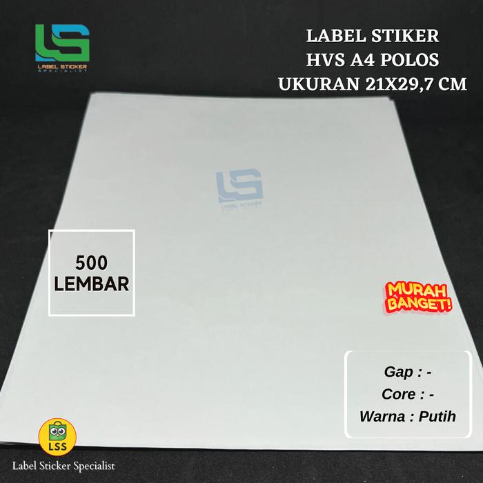 Gambar STICKER HVS A4 STIKER KERTAS HVS A4 POLOS STIKER A4 - 500 PCS dari Label Sticker Specialist undefined Tokopedia