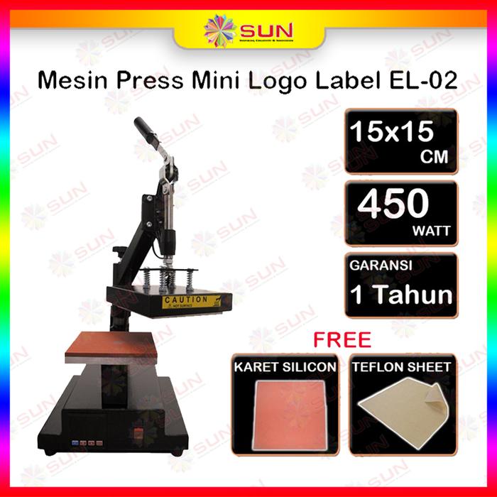 Gambar Mesin Press Sablon Kaos Mini - Heat Press Logo Label 15x15 cm Premium - EL-02, Surabaya dari Sun Indonesia undefined Tokopedia