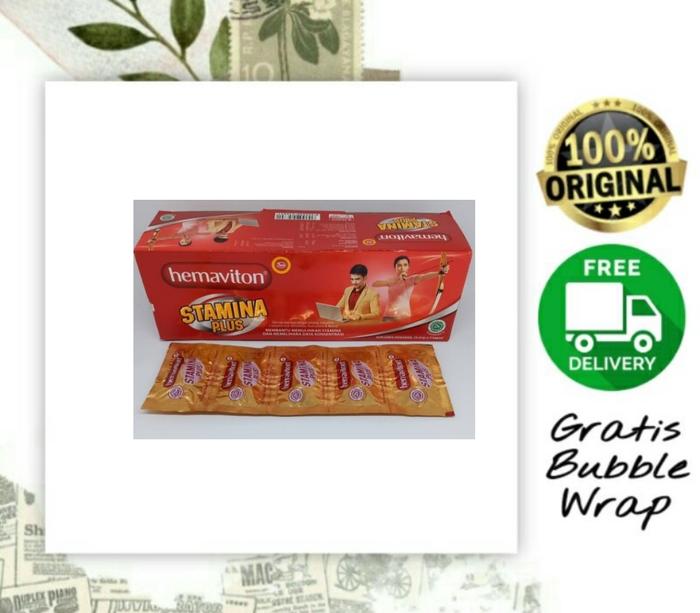 Gambar Hemaviton Stamina Plus Strip - Suplemen Vitamin & Mineral untuk Pria Wanita - Meningkatkan Tenaga & Kesegaran Tubuh - 5 Kapsul - Gratis Bubble Wrap dari Apotek Se-Jati undefined Tokopedia