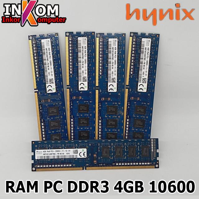 RAM PC DDR3 4GB MEMORY RAM PC DEKSTOP D3 4GB 10600 HY