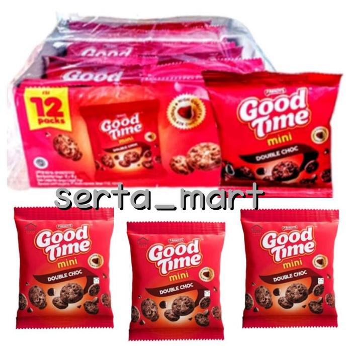 Gambar Good Time Mini Double Choc 18gr - Biskuit Double Choco - Good Time - 1 Box  = 12's dari sertamart undefined Tokopedia