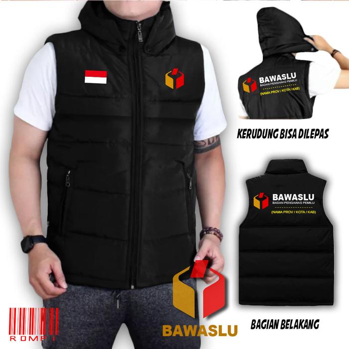 Gambar JAKET ROMPI PETUGAS BAWASLU / JAKET ROMPI PANITIA PEMILU / CUSTOM SABL - Hitam, M dari ONFACT STORE_NEW undefined Tokopedia