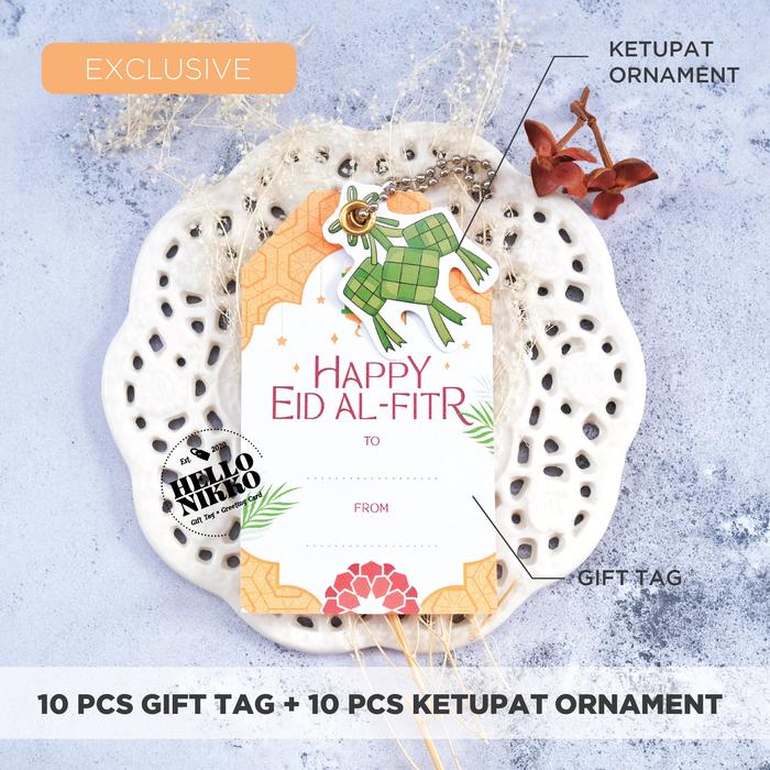 Gambar eid al fitr orange idul fitri gift hang tag kartu ucapan mubarak card - EXCLUSIV ORANGE dari Hellonikko undefined Tokopedia