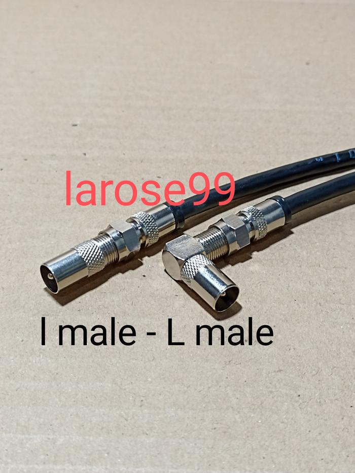 Gambar Kabel Antena TV Male To Male Jack Compression Kabel Loop Cowo Ke Cowo - I male - L male, 1 meter dari Larose99 undefined Tokopedia