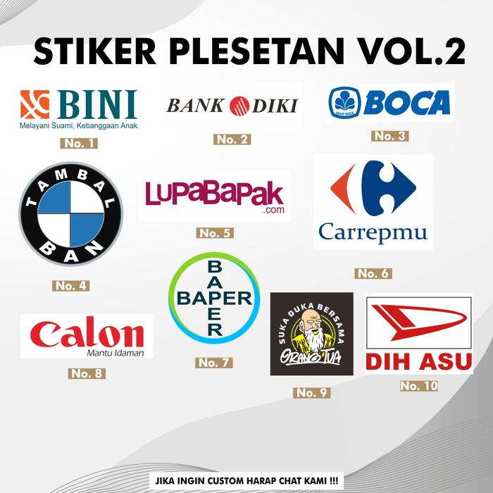 Gambar Stiker Plesetan Vol. 2 - Stiker Lucu - Stiker Laptop - No.1 dari Hizy Printing undefined Tokopedia
