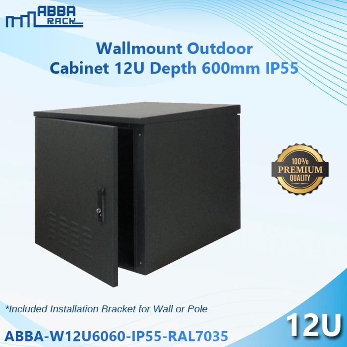 Jual Abba Rack Wallmount Cabinet 12U Depth 600mm - Outdoor IP55 ...