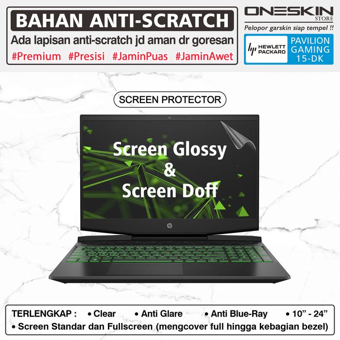 Gambar Pelindung Screen Protector HP Pavilion Gaming 15-dk dk2002tx dk2068tx - Screen Glossy dari Oneskin Store Indonesia undefined Tokopedia