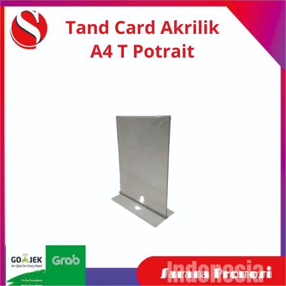 Gambar tend card acrilik A4 landscape type L - T Potrait dari Nuansa Display undefined Tokopedia