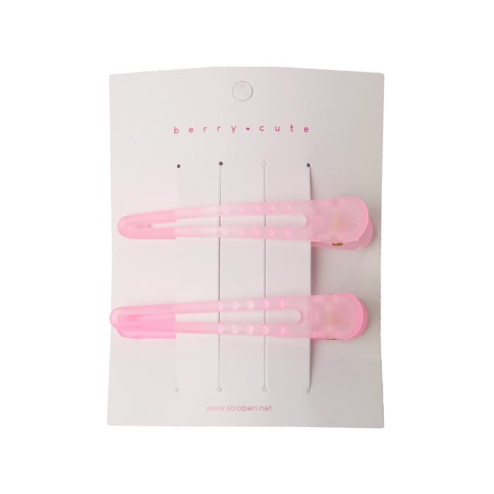 Gambar Stroberi Taper Transparent Hair Clip Set - Pink dari Stroberi Accessories undefined Tokopedia