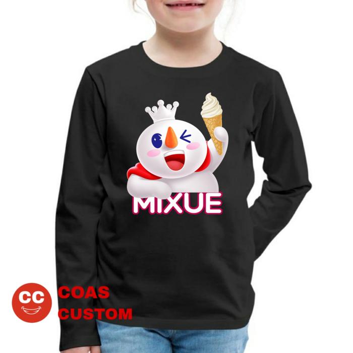 Gambar Kaos mixue baju anak lengan panjang free cetak nama - Hitam, M dari Coas custom undefined Tokopedia