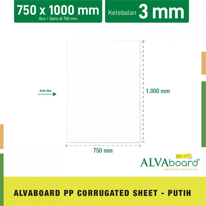 Gambar ALVAboard Lembaran Ukuran 100x75 cm Tebal 3 mm Tersedia 7 Varian Warna - Putih dari ALVAboard undefined Tokopedia