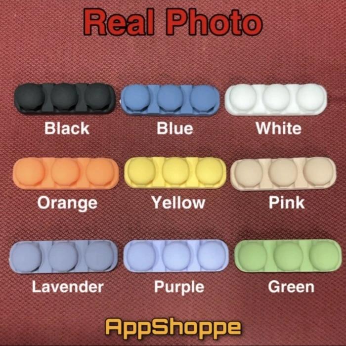 Gambar Kabel Klip Perapih Pelindung Bahan Silikon Soft Fleksibel CABLE CLIP - GREEN dari ilouyouCollection undefined Tokopedia