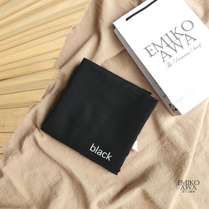 Gambar Hijab Voal Segiempat Premium | Jilbab Kerudung Segi Empat Polos Baru - Hitam dari TOMINDO undefined Tokopedia