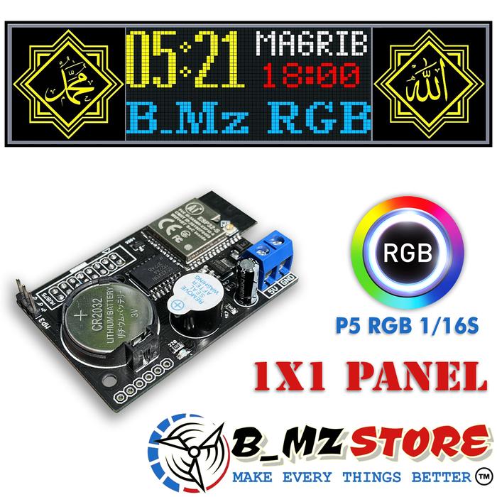 Gambar Kontroller - Controller JWS Wifi RGB P5 - Jam Sholat Mp3 - 1 Panel dari bmzstorejogja undefined Tokopedia