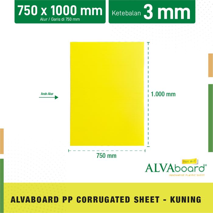 Gambar ALVAboard Lembaran Ukuran 100x75 cm Tebal 3 mm Tersedia 7 Varian Warna - Kuning dari ALVAboard undefined Tokopedia