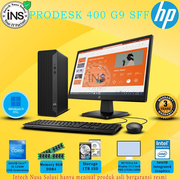Gambar PC HP PRODESK 400 G9 SFF B2PA i5-12400 8GB 1TB/512GB/1TB SSD W11HSL - 512GB SSD dari Intech Nusa Solusi undefined 2 Tokopedia