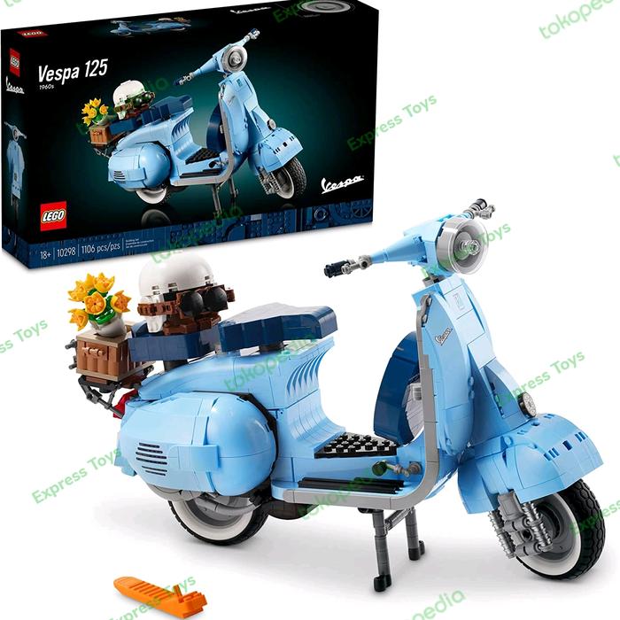 Gambar LEGO Icons 10298 Vespa 125 Building Set for Adults (1107 Pieces) dari Express Toys undefined Tokopedia