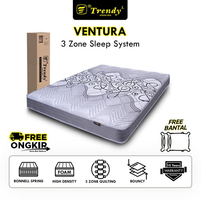 Gambar Trendy Ventura Bonnell Spring Vacuum / Spring Bed / Mattress / Kasur - Abu-abu, 90x200x21 dari Trendy Spring Bed undefined Tokopedia