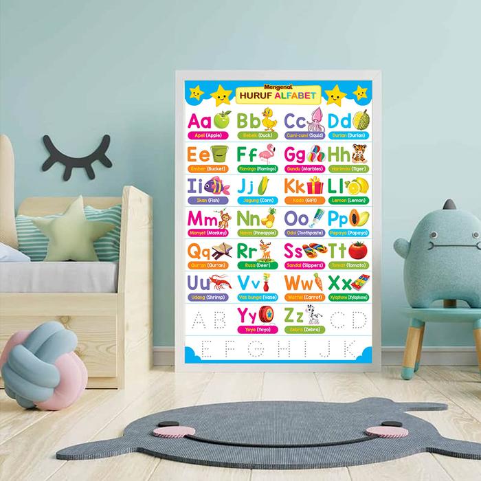 Gambar Poster Buah Edukasi Anak TK / PAUD - HURUF ALFABET dari Supermarket Merchandise. undefined Tokopedia