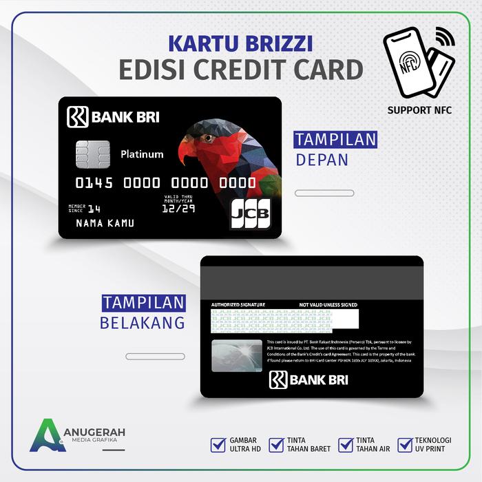 Gambar Kartu E-toll Brizzi Edisi Platinum Custom Nama - World, 1 Sisi dari AMG Produk undefined 4 Tokopedia