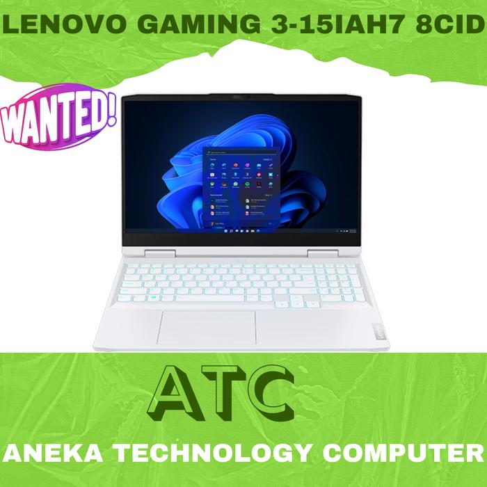 Jual Lenovo Gaming 3-15IAH7 8CID i7-12650H 8GB 512GB RTX 3050TI