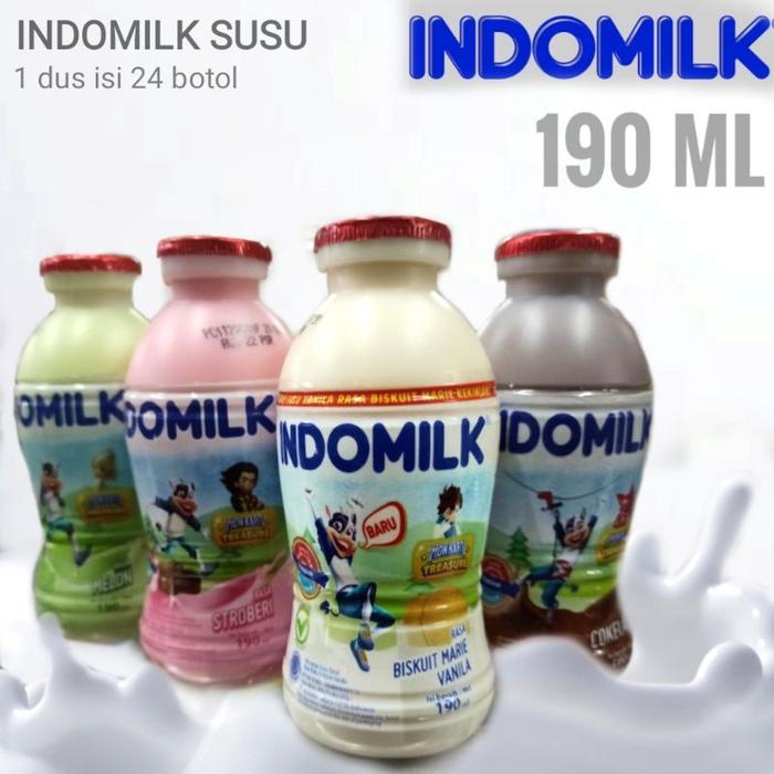 Gambar susu indomilk botol 190ml isi 24 - Coklat dari Rejeki Baru Minuman undefined Tokopedia