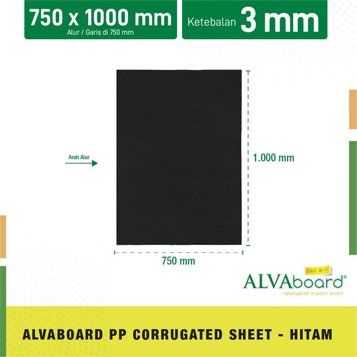 Gambar ALVAboard Lembaran Ukuran 100x75 cm Tebal 3 mm Tersedia 7 Varian Warna - Hitam dari ALVAboard undefined Tokopedia