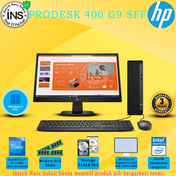 Gambar PC HP PRODESK 400 G9 SFF B2PA i5-12400 8GB 1TB/512GB/1TB SSD W11HSL - 512GB SSD dari Intech Nusa Solusi undefined Tokopedia