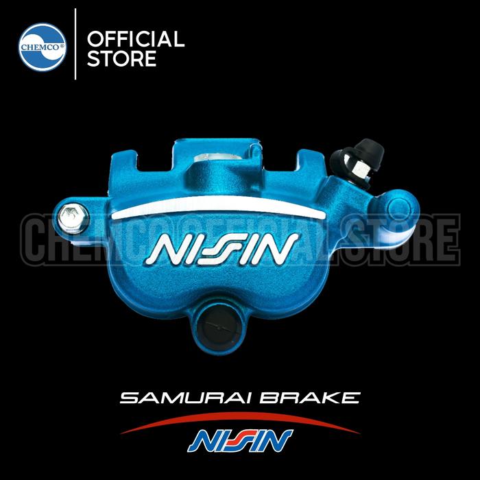 Gambar Caliper Kaliper 2 Piston Nissin Samurai Brake PNP All Vixion & Byson - Blue Matte dari Chemco Store ID undefined Tokopedia