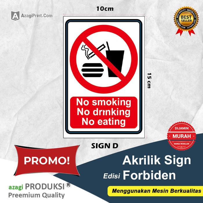 Gambar Sign Label Sticker Pemberitahuan Forbiden / Larangan Uk 10x15cm - SIGN D, Stiker dari Azagi Print_NEW undefined Tokopedia