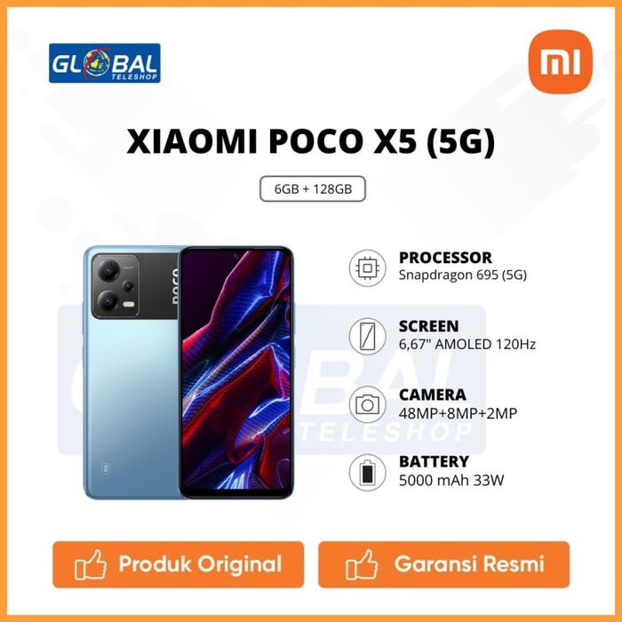 Gambar Xiaomi Poco X5 5G 6/128GB Garansi Resmi - Blue dari Global Teleshop Jakarta undefined Tokopedia