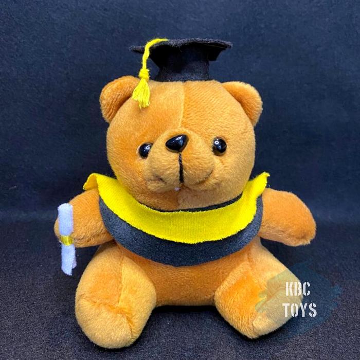 Gambar Boneka Wisuda Teddy Bear Mini 15 cm Banyak Warna Selempang Nama/Univ - coklat dari KBC Toys Indonesia undefined Tokopedia