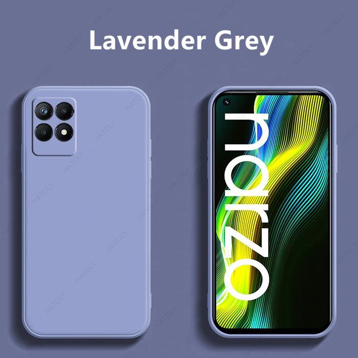 Gambar Case Realme Narzo 50 Softcase FREE tali Microfiber Silicone Cover - Lavender Grey dari Michellistore undefined Tokopedia
