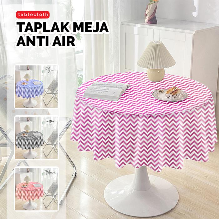 Gambar Taplak Meja Ruang Tamu Anti Air Terbaru Diameter 152CM D14-3B - RANDOM dari LuckyHomeDeco88 undefined Tokopedia