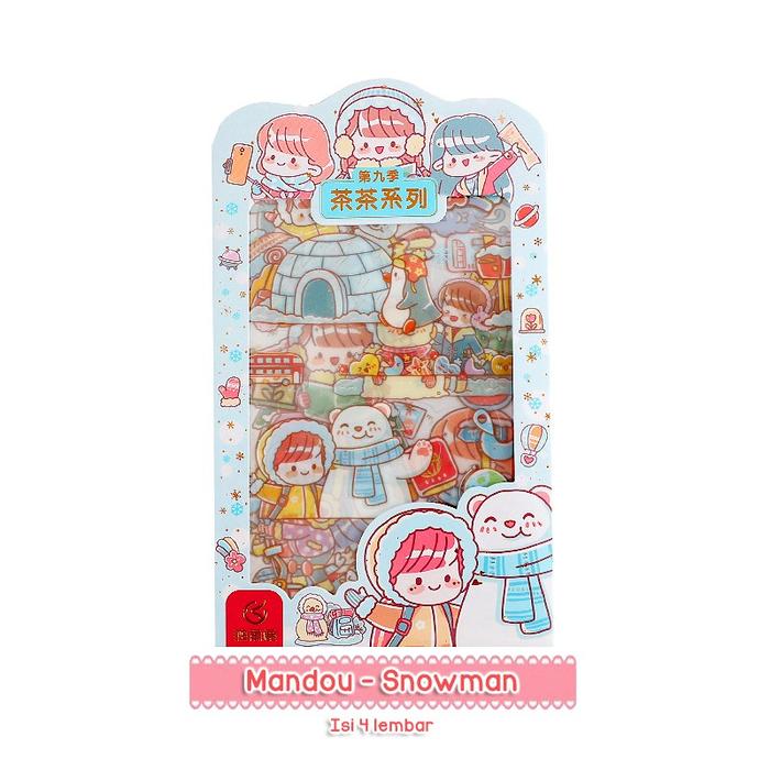 Gambar MANDOU ANIME GIRL KARTUN SERIES PACK STIKER SCRAPBOOK BUKU DIARY HP - SNOWMAN dari Makmur Sukses Sejahtera undefined Tokopedia