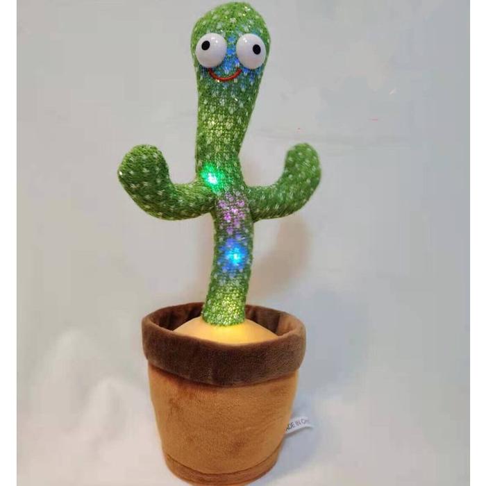 Gambar Boneka Dancing Kaktus LED bisa Menari Goyang Bicara Merekam - Baterai dari Xerion Acc undefined Tokopedia