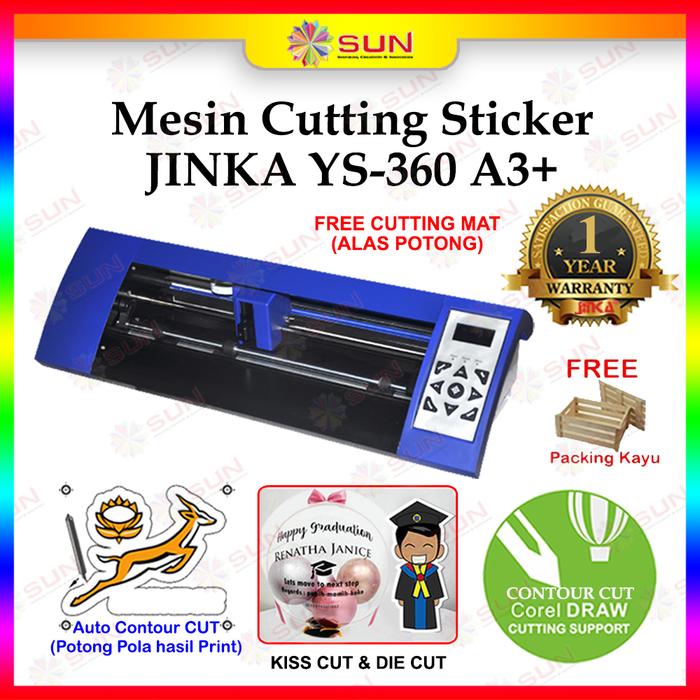 Gambar Mesin Cutting Sticker Jinka YS-360 A3+ CorellDraw Auto Contour Cut - Biru, Surabaya dari Sun Indonesia undefined Tokopedia