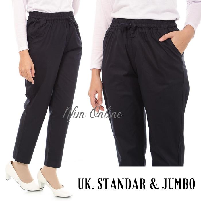 Gambar Celana katun street-celana wanita xl - Hitam, Standar dari NHM Online undefined Tokopedia