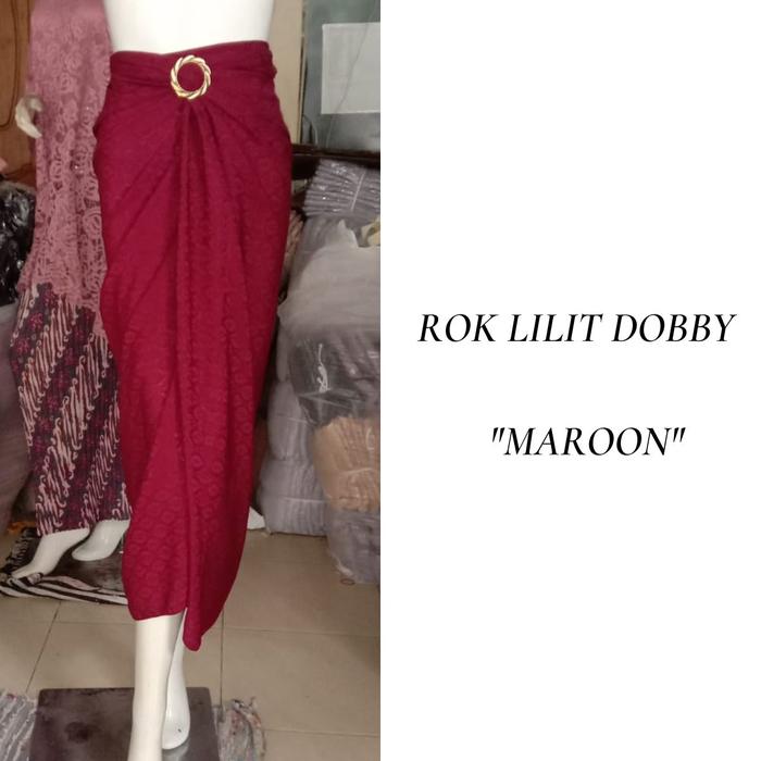 Gambar Rok Lilit Dobby Modern Premium Polos Maroon Dan Aneka Warna Lainnya - MAROON dari Matahari Fashion Store undefined Tokopedia