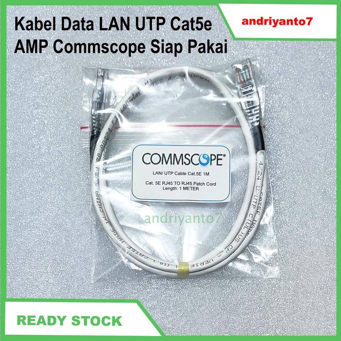 Gambar Kabel Data LAN UTP Cat 5E AMP Commscope - 1M dari andriyanto7 undefined Tokopedia