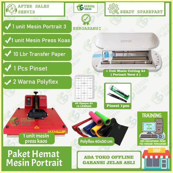 Gambar Paket Sablon Baju ( Mesin Cutting + Mesin Press kaos ) Silhouette - Paket Portrait3 dari GUDANG SABLON DIGITAL undefined Tokopedia
