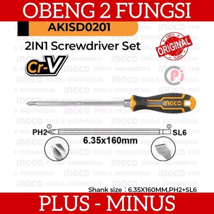 Jual Obeng 2 Fungsi Bisa Bolak Balik Plus Minus Ukuran Kecil Besar ...