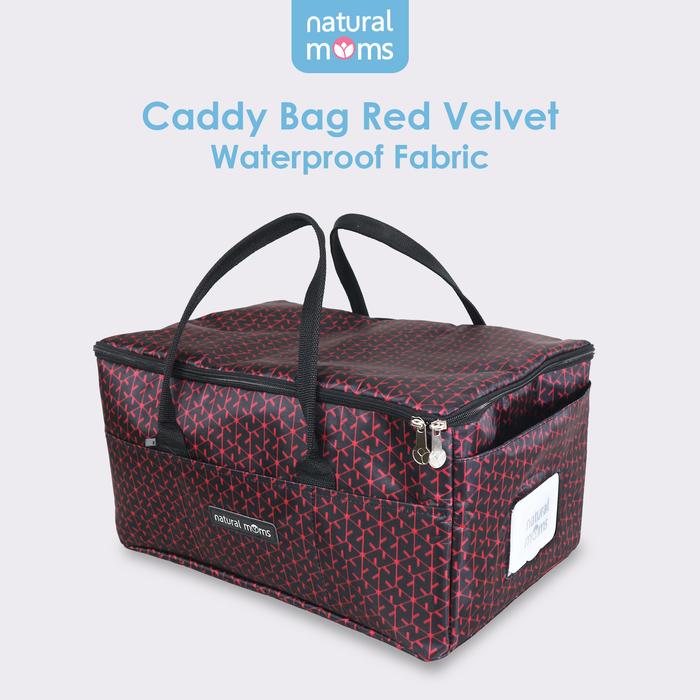 Gambar Caddy Bag/Diaper Bag/Tas Bayi Natural Moms - Red Velvet dari Natural Moms Indonesia Official Shop undefined Tokopedia