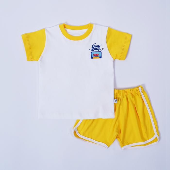 Gambar Jacky Ringer Tee Set by Owh Baby! - Yellow, S dari OWH BABY Official Shop undefined Tokopedia