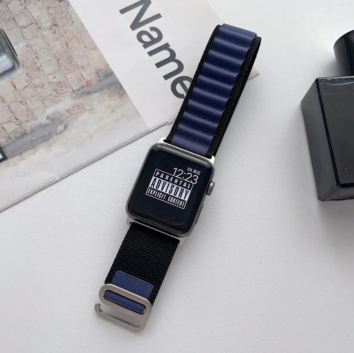 Gambar Alpine Loop Apple Watch Ultra Band iWatch 8 7 6 5 4 3 2 1 SE Strap - Blue/Black, Ultra/45/44mm dari GET-WID undefined Tokopedia