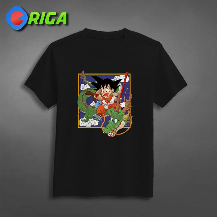 Gambar ORIGA 1258 - Kaos DRAGON BALL - KID GOKU AND SHEN LONG - Anime Japan - Hitam, L dari Origa Store undefined Tokopedia