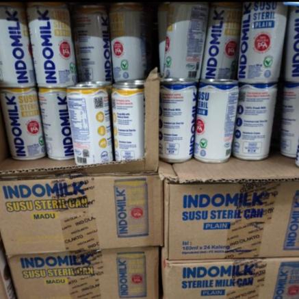 Gambar (1 Karton) INDOMILK Susu Steril Plain Botol 24 x 189ml dari FathMom undefined Tokopedia
