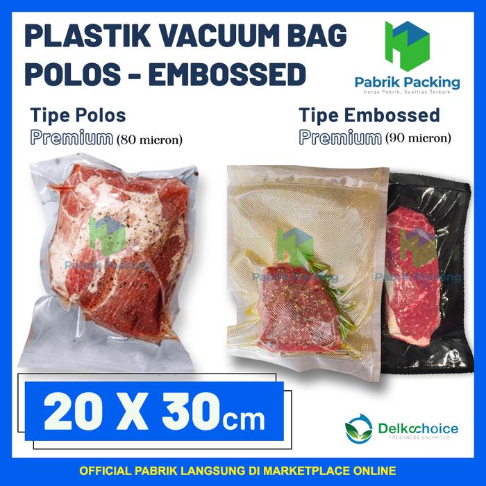 Gambar PLASTIK VACUUM VACUM VAKUM BAG MAKANAN POLOS EMBOS 20x30 CM - EMBOSS BENING dari PabrikPacking undefined Tokopedia