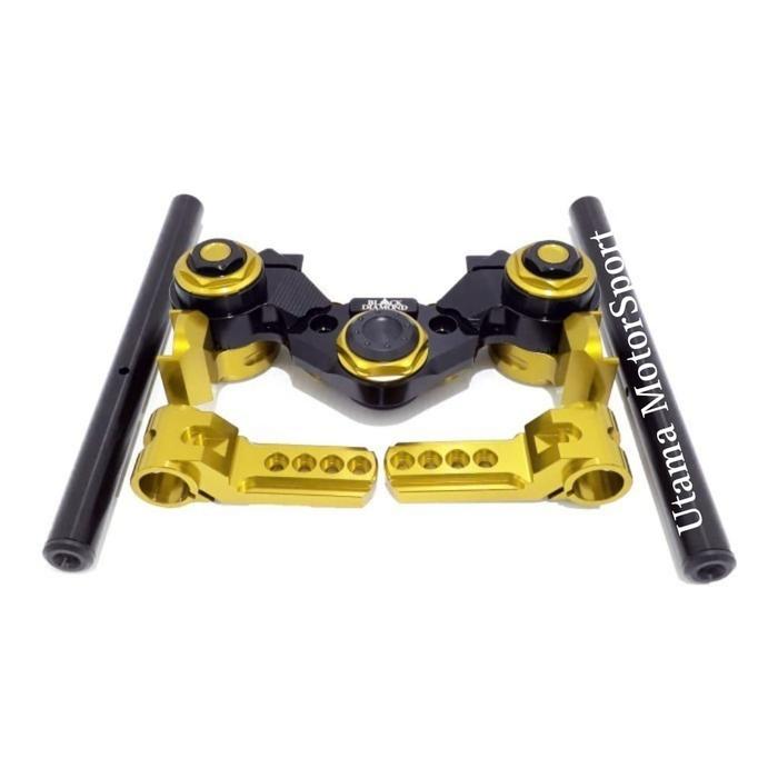 Gambar Stang Jepit Robot Xride / Beat Street Universal Original Black Diamond - gold dari Utama Motorsport undefined Tokopedia
