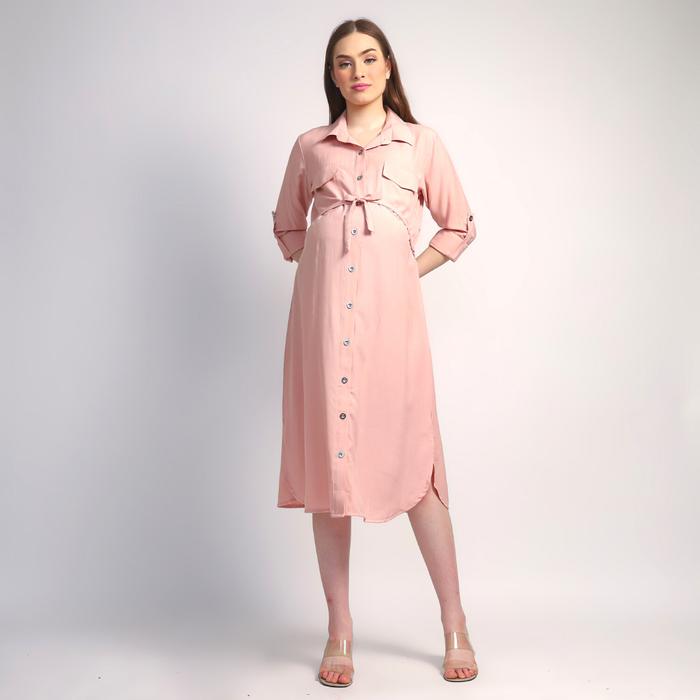 Gambar Hellomommy - Issie Dress - Maternity & Nursing Dress - Pink, S dari Hellomommy.id undefined Tokopedia